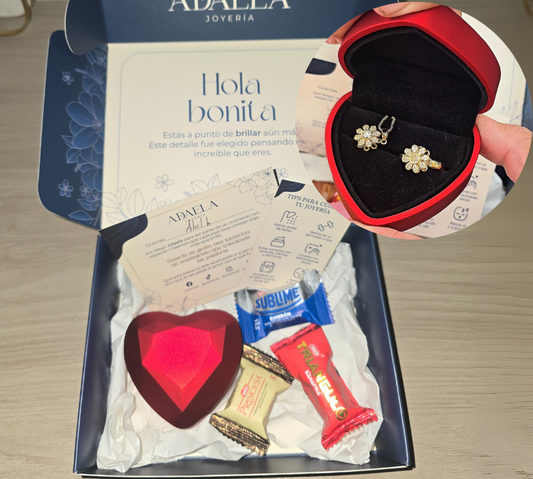 Box Exclusivo Girasol Antiestres - Collar, anillo y Cofre 💖