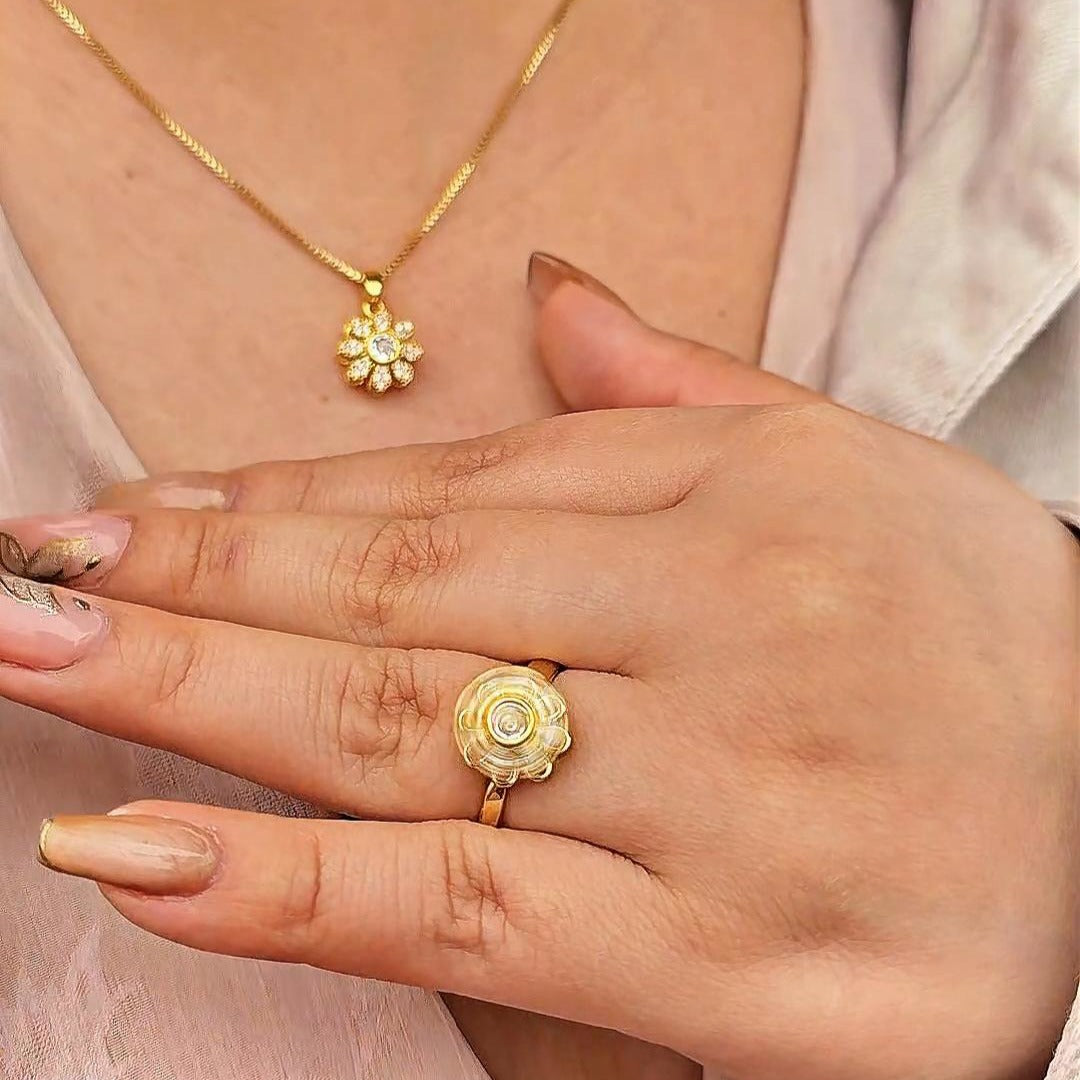 Box Exclusivo Girasol Antiestres - Collar, anillo y Cofre 💖