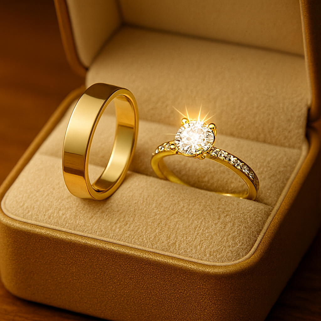Anillo Promesa Clasico – Set para Pareja