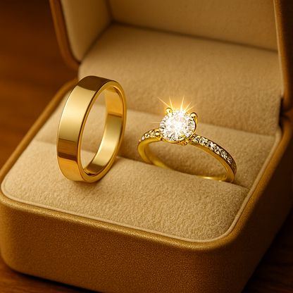 Anillo Promesa Clasico – Set para Pareja