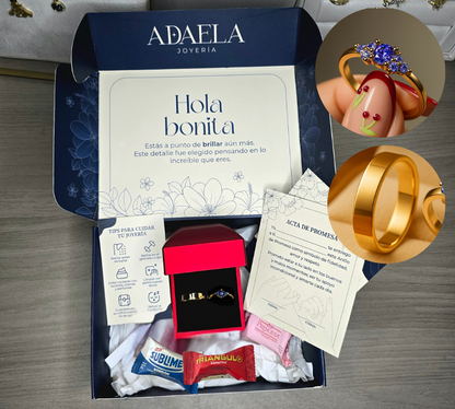 Anillos Promesa Alma Morada – Set para Pareja Octubre