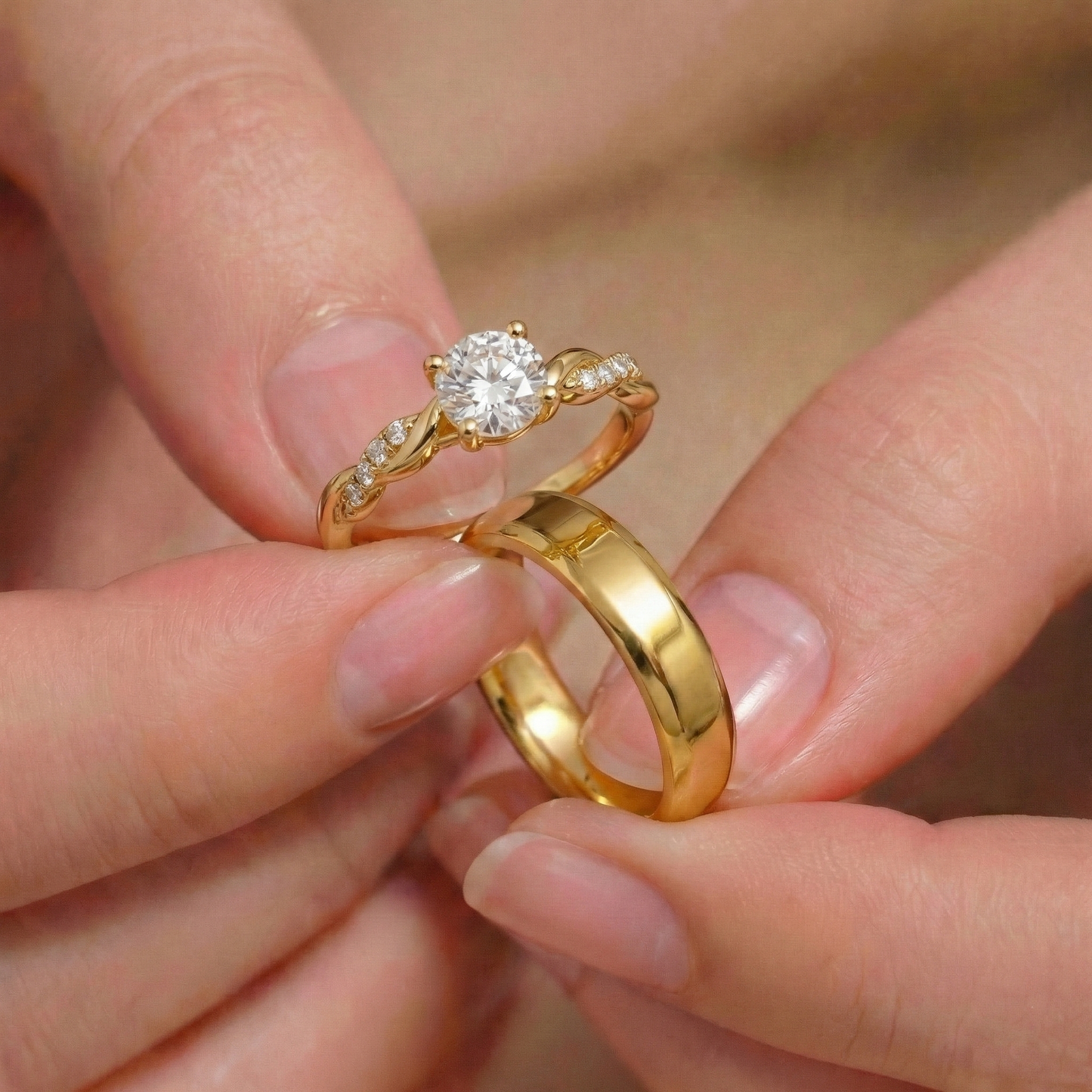 Anillos Promesa Lazos eternos – Set para Pareja