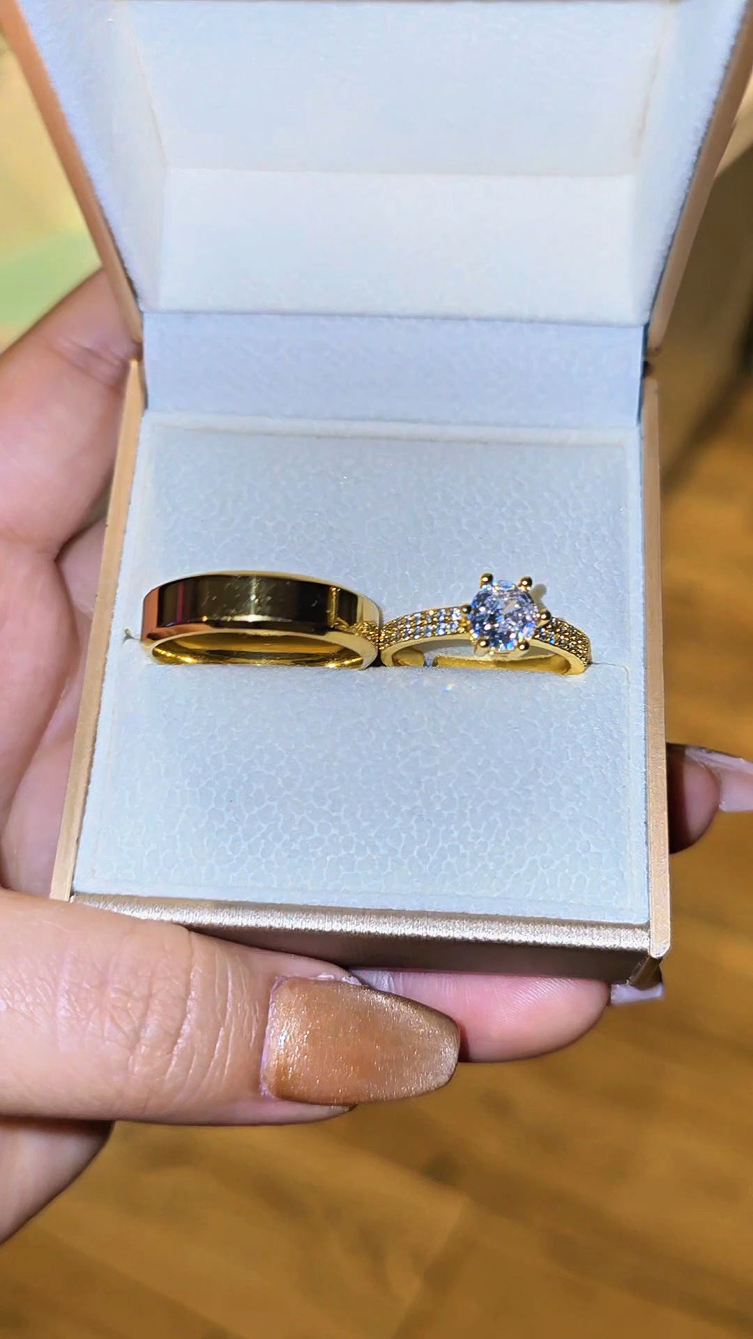 Anillos Promesa Queen – Set para Pareja